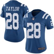 Wholesale Cheap Nike Colts #28 Jonathan Taylor Royal Blue Women's Stitched NFL Limited Rush Jersey