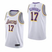 Wholesale Cheap Men's Los Angeles Lakers #17 Dennis Schroder White 2019 Nike Swingman Stitched NBA Jersey