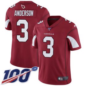 Wholesale Cheap Nike Cardinals #3 Drew Anderson Red Team Color Men\'s Stitched NFL 100th Season Vapor Limited Jersey