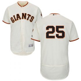 Wholesale Cheap Giants #25 Barry Bonds Cream Flexbase Authentic Collection Stitched MLB Jersey