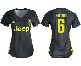 Wholesale Cheap Women\'s Juventus #6 Khedira Third Soccer Club Jersey