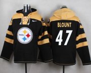Wholesale Cheap Nike Steelers #47 Mel Blount Black Player Pullover NFL Hoodie