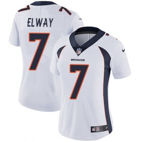 Wholesale Cheap Nike Broncos #7 John Elway White Women\'s Stitched NFL Vapor Untouchable Limited Jersey