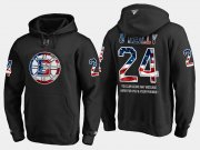 Wholesale Cheap Bruins #24 Terry O'reilly NHL Banner Wave Usa Flag Black Hoodie