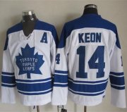 Wholesale Cheap Maple Leafs #14 Dave Keon White CCM Throwback Third Stitched NHL Jersey