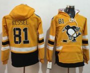 Wholesale Cheap Penguins #81 Phil Kessel Gold Sawyer Hooded Sweatshirt 2017 Stadium Series Stitched NHL Jersey