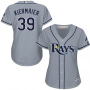Wholesale Cheap Rays #39 Kevin Kiermaier Grey Road Women's Stitched MLB Jersey