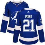 Wholesale Cheap Adidas Lightning #21 Brayden Point Blue Home Authentic Women's Stitched NHL Jersey