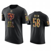 Wholesale Cheap Bears #58 Roquan Smith Black Men's Black History Month T-Shirt