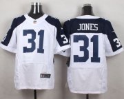 Wholesale Cheap Nike Cowboys #31 Byron Jones White Thanksgiving Throwback Men's Stitched NFL Elite Jersey