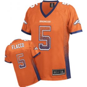 Wholesale Cheap Nike Broncos #5 Joe Flacco Orange Team Color Women\'s Stitched NFL Elite Drift Fashion Jersey