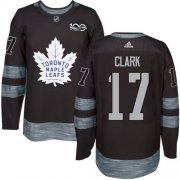 Wholesale Cheap Adidas Maple Leafs #17 Wendel Clark Black 1917-2017 100th Anniversary Stitched NHL Jersey