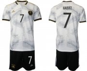 Cheap Men's Germany #7 Havertz White Home Soccer Jersey Suit