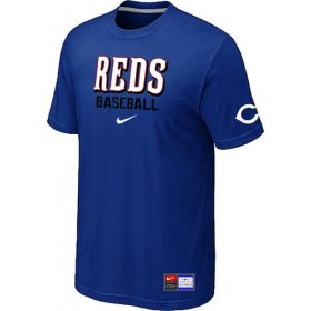 Wholesale Cheap Cincinnati Reds Nike Short Sleeve Practice MLB T-Shirt Blue
