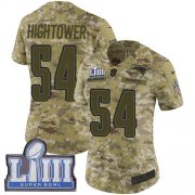 Wholesale Cheap Nike Patriots #54 Dont'a Hightower Camo Super Bowl LIII Bound Women's Stitched NFL Limited 2018 Salute to Service Jersey