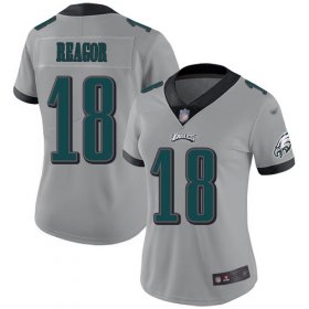 Wholesale Cheap Nike Eagles #18 Jalen Reagor Silver Women\'s Stitched NFL Limited Inverted Legend Jersey