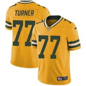 Wholesale Cheap Nike Packers #77 Billy Turner Yellow Men\'s Stitched NFL Limited Rush Jersey