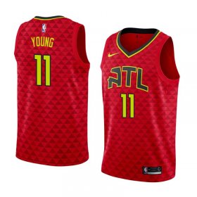 Wholesale Cheap Men\'s Nba Atlanta Hawks #11 Trae Young Red Nike Statement Edition Jersey