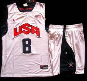 Wholesale Cheap 2012 Olympic USA Team #8 Deron Williams White Basketball Jerseys & Shorts Suit