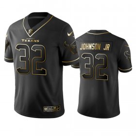 Wholesale Cheap Texans #32 Lonnie Johnson Jr. Men\'s Stitched NFL Vapor Untouchable Limited Black Golden Jersey