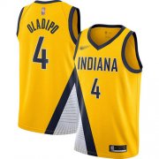 Wholesale Cheap Pacers #4 Victor Oladipo Gold Basketball Swingman Statement Edition 2019-2020 Jersey