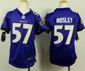 Wholesale Cheap Nike Ravens #57 C.J. Mosley Purple Team Color Youth Stitched NFL New Elite Jersey