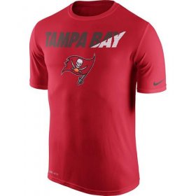 Wholesale Cheap Men\'s Tampa Bay Buccaneers Nike Red Legend Staff Practice Performance T-Shirt
