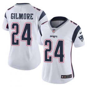 Wholesale Cheap Nike Patriots #24 Stephon Gilmore White Women\'s Stitched NFL Vapor Untouchable Limited Jersey