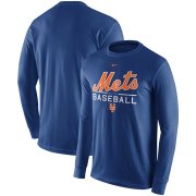 Wholesale Cheap New York Mets Nike Practice Long Sleeve T-Shirt Royal