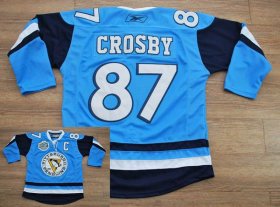 Wholesale Cheap Penguins #87 Sidney Crosby Stitched Baby Blue 2011 Winter Classic Vintage NHL Jersey