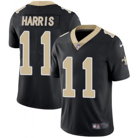 Wholesale Cheap Nike Saints #11 Deonte Harris Black Team Color Men\'s Stitched NFL Vapor Untouchable Limited Jersey