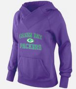 Wholesale Cheap Women's Green Bay Packers Heart & Soul Pullover Hoodie Purple