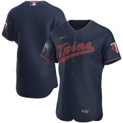 Wholesale Cheap Minnesota Twins Men's Nike Navy Alternate 2020 60th Season Authentic Team Logo MLB Jersey
