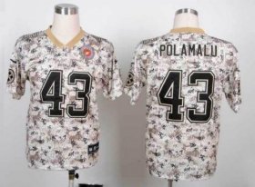 Wholesale Cheap Nike Steelers #43 Troy Polamalu Camo Men\'s Stitched NFL Elite USMC Jersey