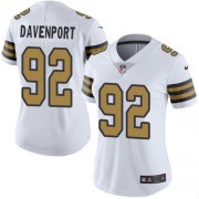 Wholesale Cheap Nike Saints #92 Marcus Davenport White Women's Stitched NFL Limited Rush Jersey