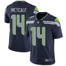 Wholesale Cheap Nike Seahawks #14 D.K. Metcalf Steel Blue Team Color Men\'s Stitched NFL Vapor Untouchable Limited Jersey