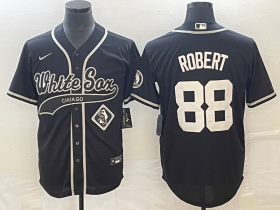 Wholesale Cheap Men\'s Chicago White Sox #88 Luis Robert Black Cool Base Stitched Baseball Jersey1