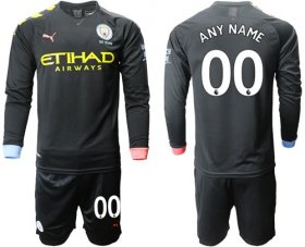 Wholesale Cheap Manchester City Personalized Away Long Sleeves Soccer Club Jersey