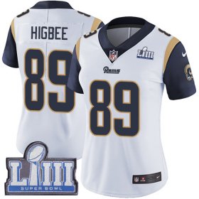 Wholesale Cheap Nike Rams #89 Tyler Higbee White Super Bowl LIII Bound Women\'s Stitched NFL Vapor Untouchable Limited Jersey