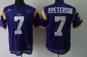 Wholesale Cheap LSU Tigers #7 Patrick Peterson Purple Jersey