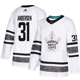 Wholesale Cheap Adidas Maple Leafs #31 Frederik Andersen White 2019 All-Star Game Parley Authentic Stitched NHL Jersey