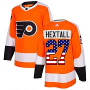 Wholesale Cheap Adidas Flyers #27 Ron Hextall Orange Home Authentic USA Flag Stitched Youth NHL Jersey