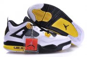 Wholesale Cheap Air Jordan 4 New Shoes Yellow/Black/White