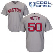 Wholesale Cheap Red Sox #50 Mookie Betts Grey Cool Base Stitched Youth MLB Jersey