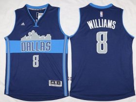 Wholesale Cheap Men\'s Dallas Mavericks #8 Deron Williams Revolution 30 Swingman The City Navy Blue Jersey