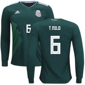 Wholesale Cheap Mexico #6 T.Nilo Home Long Sleeves Soccer Country Jersey