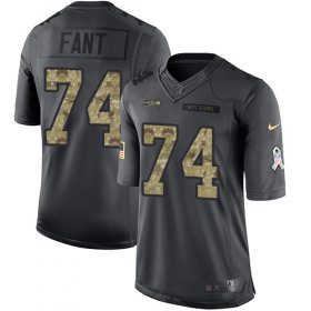 Wholesale Cheap Nike Seahawks #74 George Fant Black Men\'s Stitched NFL Limited 2016 Salute to Service Jersey
