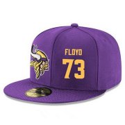 Wholesale Cheap Minnesota Vikings #73 Sharrif Floyd Snapback Cap NFL Player Purple with Gold Number Stitched Hat