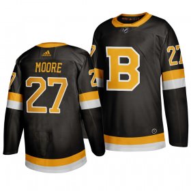 Wholesale Cheap Adidas Boston Bruins #27 John Moore Black 2019-20 Authentic Third Stitched NHL Jersey