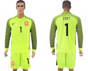 Wholesale Cheap Holland #1 Zoet Green Long Sleeves Goalkeeper Soccer Country Jersey